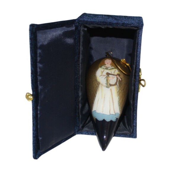 “THE LI BIEN ORNAMENT”. Hand Painted On Inside Of Glass ANGEL - Picture 1 of 6